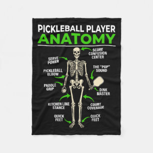 Lustige Pickleball-Spieler-Anatomie Dink Pickle Ba Fleecedecke