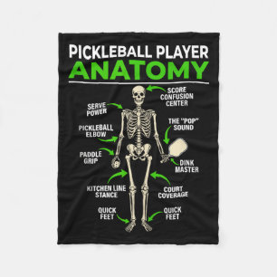 Lustige Pickleball-Spieler Anatomie Dink Pickle Ba Fleecedecke
