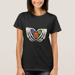 Lustige Picklell Halloween Skeletthände Liebesherz T-Shirt