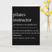 Lustige Pilates-Instructor Definition Pilates-Lehr Karte (Gelbe Blume)