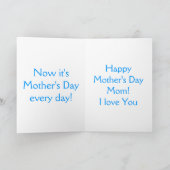 Lustige Pinguin-Mutter-Tageskarte Karte (Innenseite)