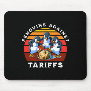 Lustige Pinguine gegen Zölle leisten Widerstand Pr Mousepad