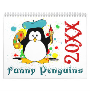 Lustige Pinguine Kalender