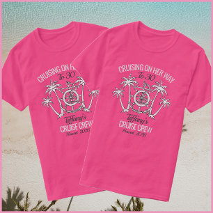 Lustige Pink- und Weiße Geburtstags-Kreuzfahrt 202 T-Shirt