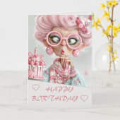 Lustige pinke freche Alterung Karte (Gelbe Blume)