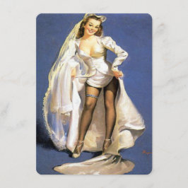 Lustige Pinupbraut-Wäschedusche Einladung