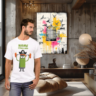 Lustige Piratenkaktus-Fitness-Crew   Benutzerdefin T-Shirt