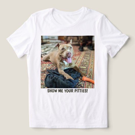 Lustige Pit-Bull-Mama Tri-Blend Shirt (Design Vorderseite)