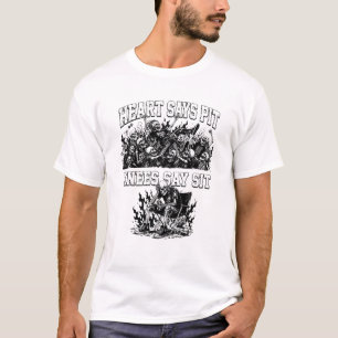 Lustige Pit Crew Herz sagt Pit Knie sagen Sitz Ren T-Shirt