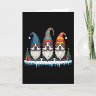 Lustige Pitbull Gnomies Weihnachts Gnom Frauen Män Karte