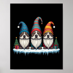 Lustige Pitbull Gnomies Weihnachts Gnom Frauen Män Poster