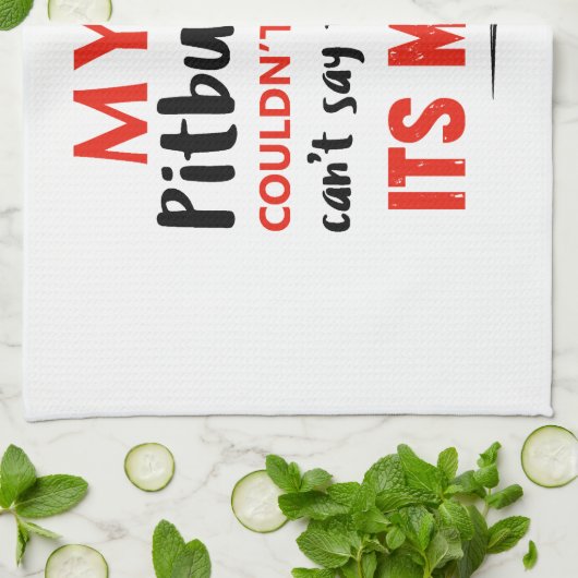 Lustige Pitbull-Mamaentwürfe Geschirrtuch (Gefaltet)