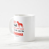 Lustige Pitbull-Mamaentwürfe Kaffeetasse (Vorderseite Links)