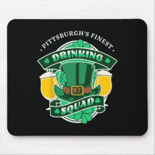 Lustige Pittsburgh-Trinkgruppe passend zu St. Patr Mousepad