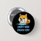 Lustige Pixel-Art-Shiba-Inu-Hund-Meme Button (Vorne & Hinten)