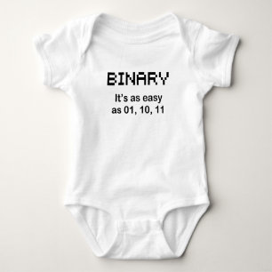 Lustige Pixel des BINÄREN Codes des Geek-T - Shir Baby Strampler