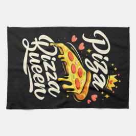 Lustige Pizza-Königin Kochen für Frauen Süßes Gesc Geschirrtuch