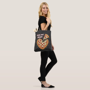 Lustige Pizza Mein Herz Pun   Süße Valentins Foodi Tasche