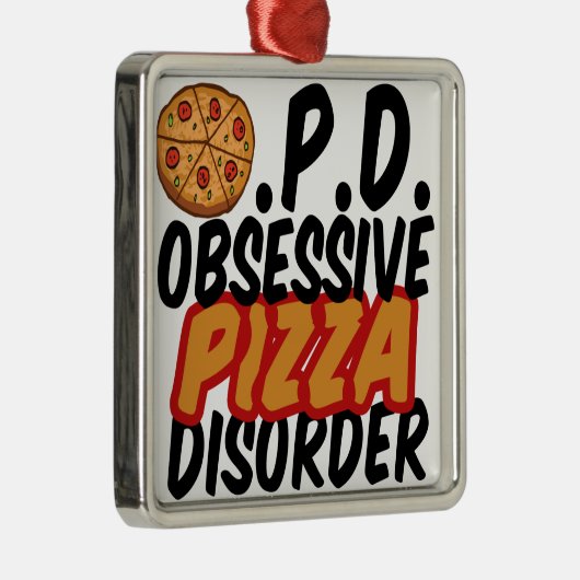 Lustige Pizza Ornament Aus Metall (Rechts)