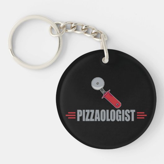 Lustige Pizza Schlüsselanhänger (Vorderseite)