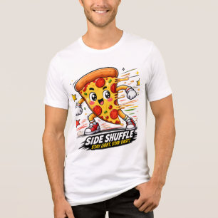 Lustige Pizza-Seit-Shuffle-Workout-Cartoon-Mascott Tri-Blend Shirt