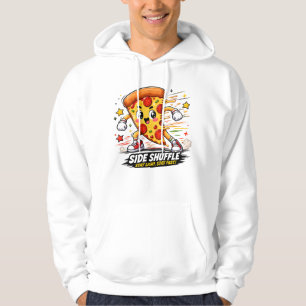 Lustige Pizza-Seit-Shuffle-Workout-Cartoon-Maskott Hoodie