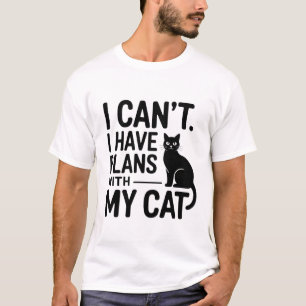 Lustige Pläne Mit Meiner Katze Cute Drawing Typogr T-Shirt