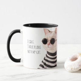 Lustige Pläne mit meiner Katze Süße Zeichnung Typo Tasse