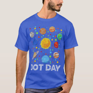 Lustige Planeten Polka-Punkt-Glücklicher-Punkt-Tag T-Shirt