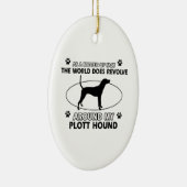 Lustige PLOTT JAGDHUND-Entwürfe Keramik Ornament (Rechts)