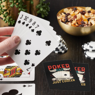Lustige Poker-Vater-Wortkunst Spielkarten
