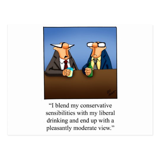 Lustige Politik Und Trinkendes Cartoon Geschenk Postkarte Zazzle De