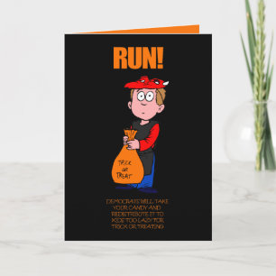Lustige politische Anti-Demokraten Halloween Karte