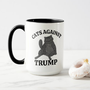 Lustige politische Katze Feministin Anti-Trump Wid Tasse