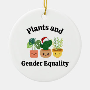 Lustige politische Pflanzengartendekoration LGBTQ Keramik Ornament