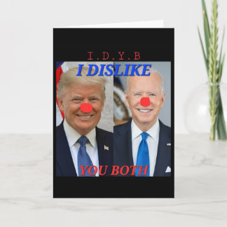 Lustige politische Trump Biden Clowns Design  Karte