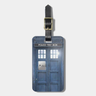 Lustige Polizei-Kastenreisende mit Monogramm Gepäckanhänger