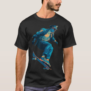 Lustige Polizei mit Skateboard für Polizisten und T-Shirt