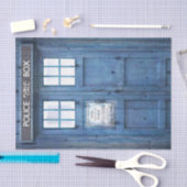 Lustige Polizei ruft allgemeine Telefonzelle an Seidenpapier (Handwerk)