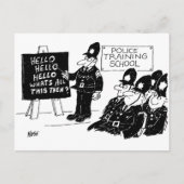 Lustige Polizeiausbildungsschule Postkarte (Vorderseite)