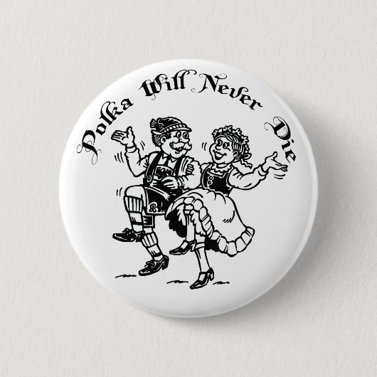 Lustige Polka Button (Vorderseite)