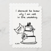 Lustige Polterabend-Einladung für Katzen-Liebhaber Einladung (Vorne/Hinten)