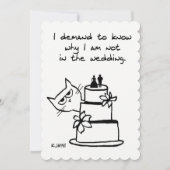 Lustige Polterabend-Einladung für Katzen-Liebhaber Einladung (Vorderseite)