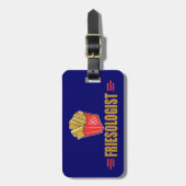 Lustige Pommes-Frites Gepäckanhänger (Vorderseite vertikal)