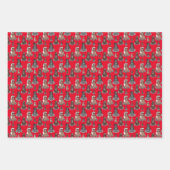 Lustige Pony 3 Farben Geschenkpapier Set (Vorderseite 3)