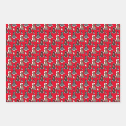 Lustige Pony 3 Farben Geschenkpapier Set (Vorderseite 3)