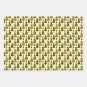 Lustige Pony 3 Farben Geschenkpapier Set (Vorderseite)