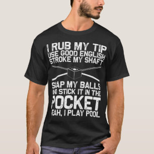 Lustige Pool Billard Kunst für Männer Frauen 8 Bal T-Shirt