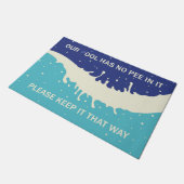 Lustige Poolbereichtürmatten Fußmatte (Schrägansicht)