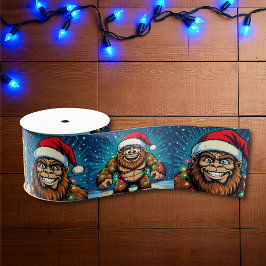 Lustige Pop-Art-Bigfoots-Weihnachten Ripsband